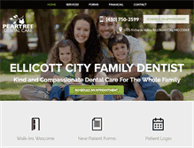 Tablet Screenshot of dentistinellicottcity.com